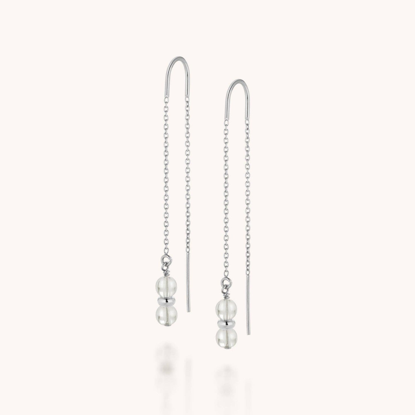 Nellou Fall Earrings – Sterling Silver Crystal Gemstone Drops