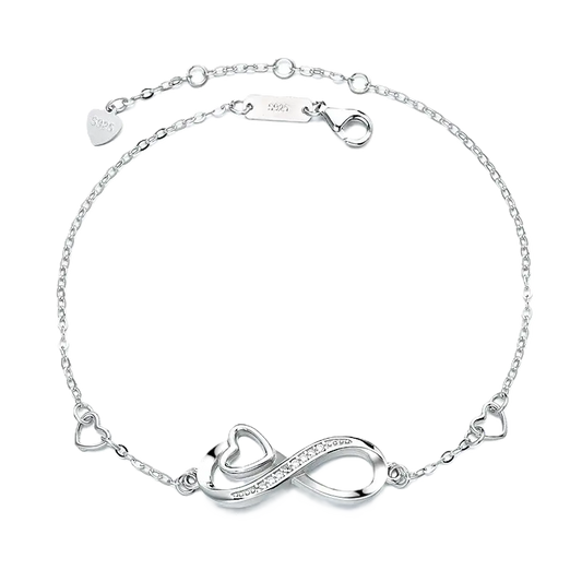 Lumi Elegant 925 Sterling Silver Infinity Zircon Bracelet