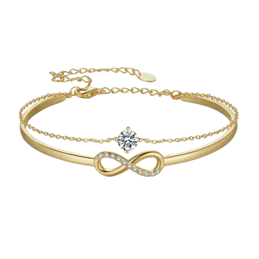 Lumi Elegant French Style Infinity 925 Sterling Silver Bangle