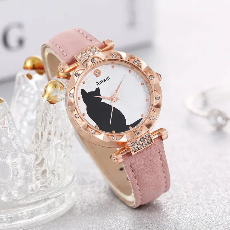 Casual Cat Buckle Quartz Women’s Watch