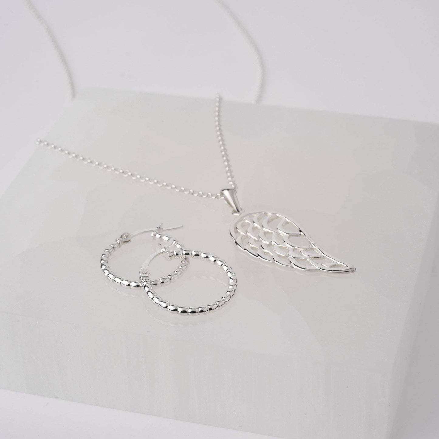 Nellou Angel Wing Necklace – Sterling Silver Symbol of Protection