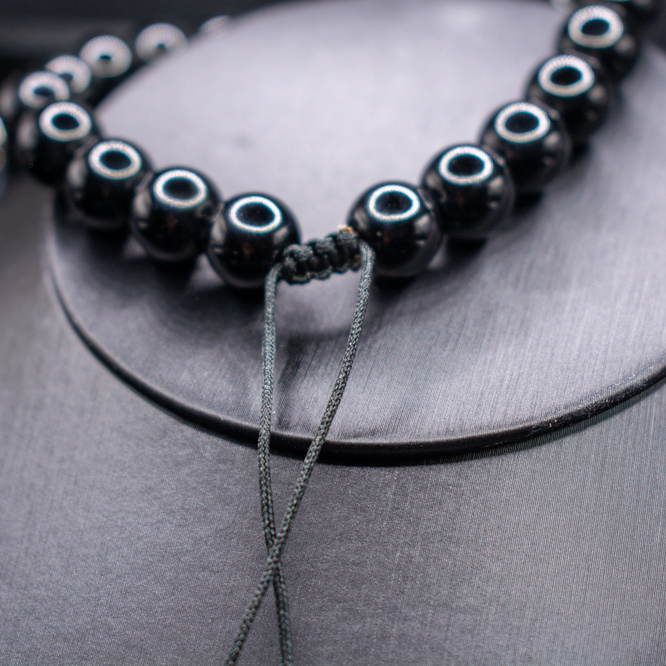 Natural Stone Beaded Necklace & Bracelet Set – Obsidian & Tiger Eye