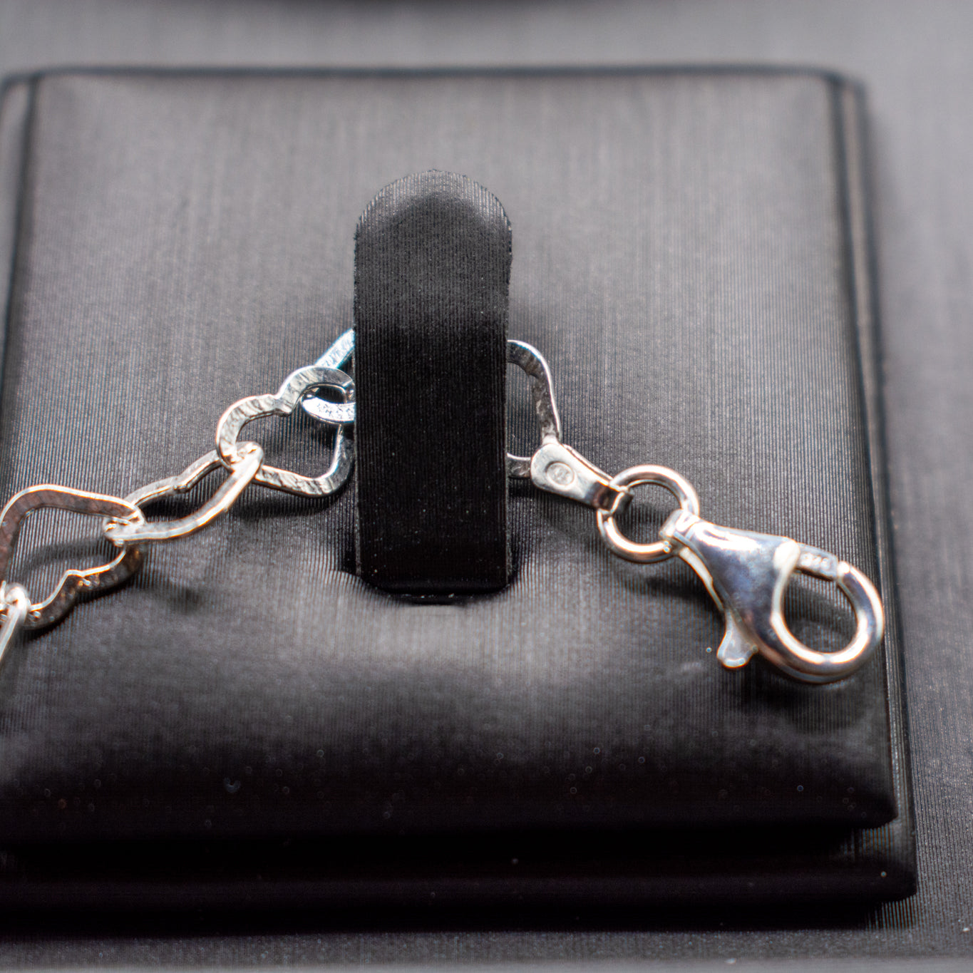 Sterling Silver Heart Chain Bracelet – Diamond Cut 19cm Elegant Jewelry