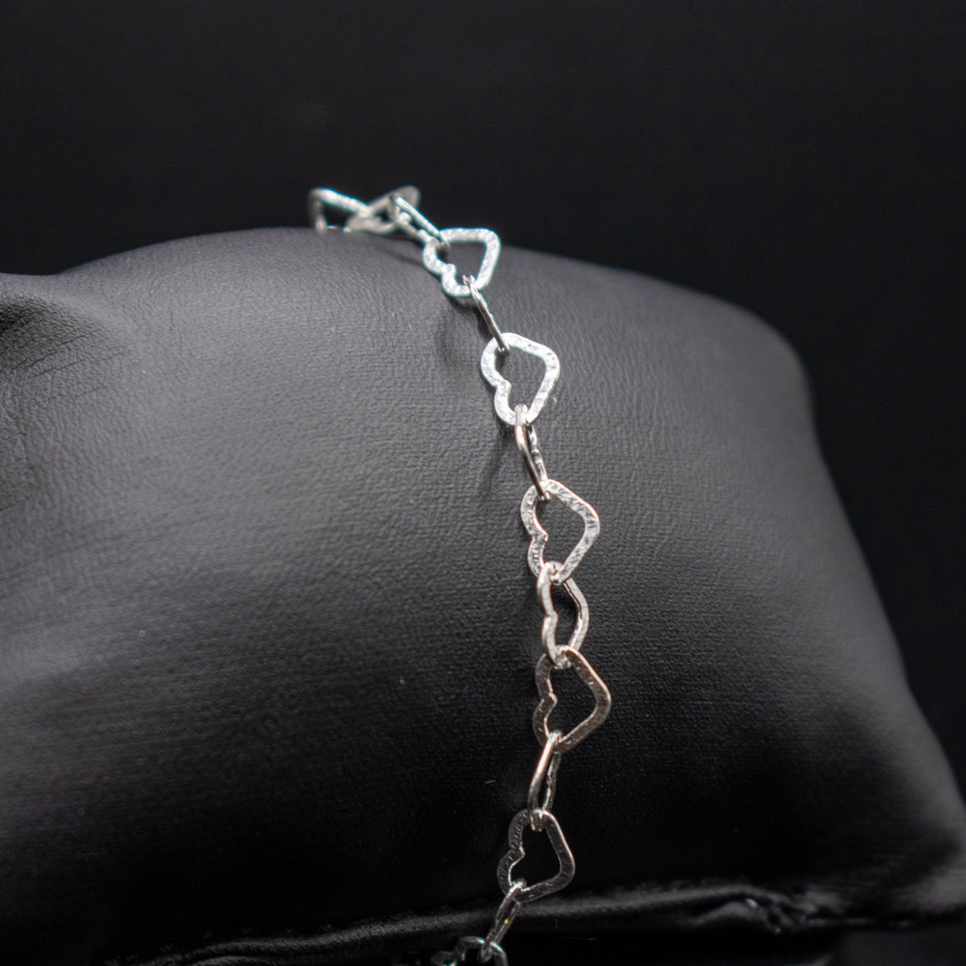 Sterling Silver Heart Chain Bracelet – Diamond Cut 19cm Elegant Jewelry