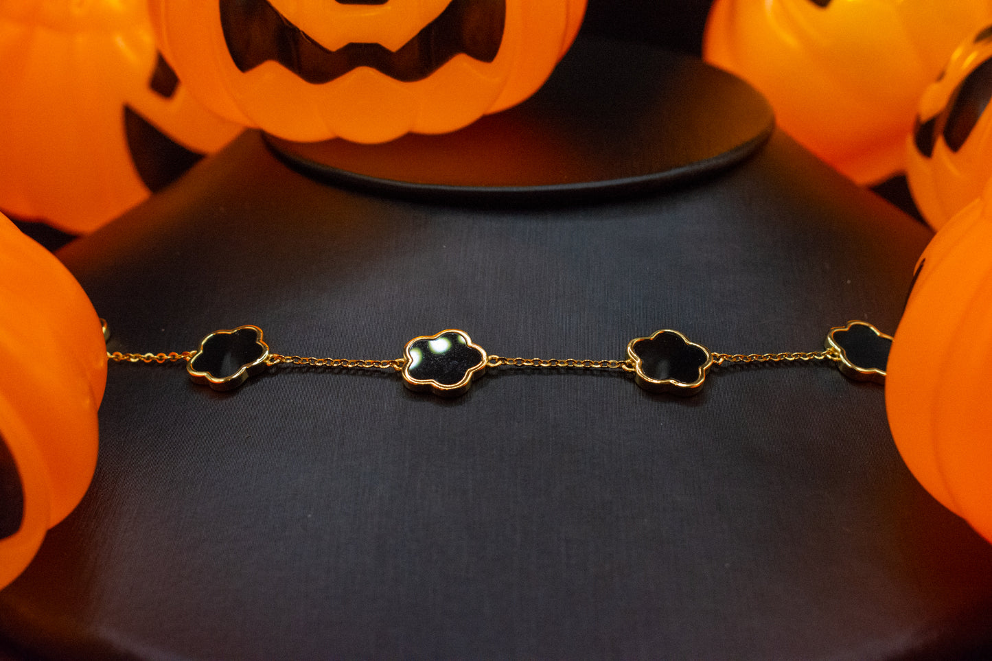 Sterling Silver Five Petal Flower Bracelet – S925 Gold Plated Elegant Jewelry
