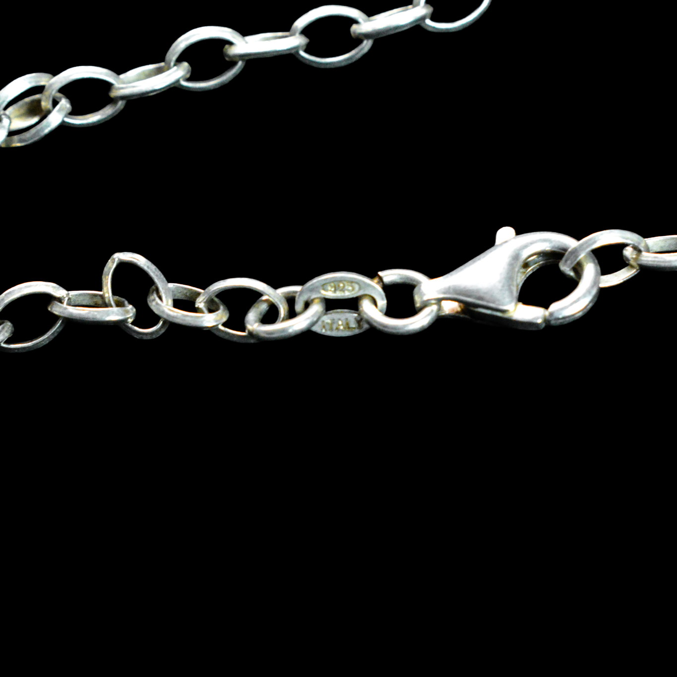 Sterling Silver Italian Belcher Bracelet with Heart Pendant