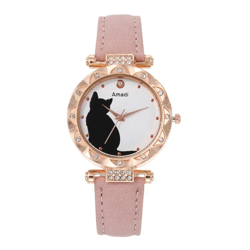 Casual Cat Buckle Quartz Women’s Watch
