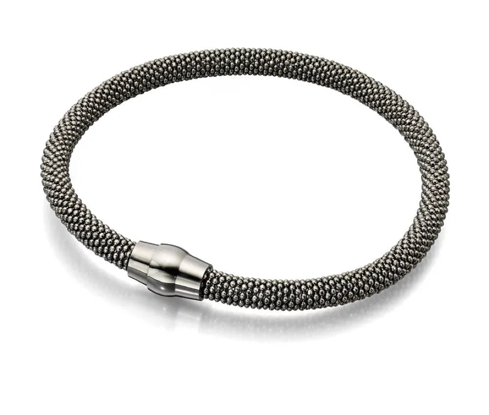 Ruthenium Popcorn Bracelet -B4173- Displayed on a white background