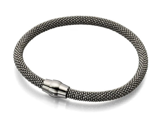 Ruthenium Popcorn Bracelet -B4173- Displayed on a white background