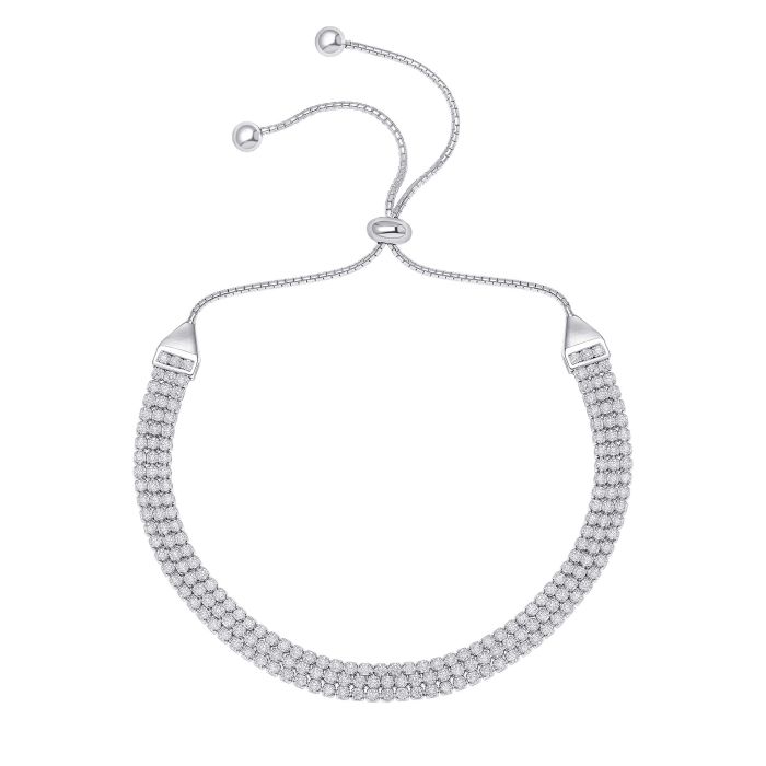 Beginnings - Gecko Multi Strand Cup Chain Sterling Silver Bracelet