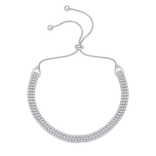 Beginnings - Gecko Multi Strand Cup Chain Sterling Silver Bracelet