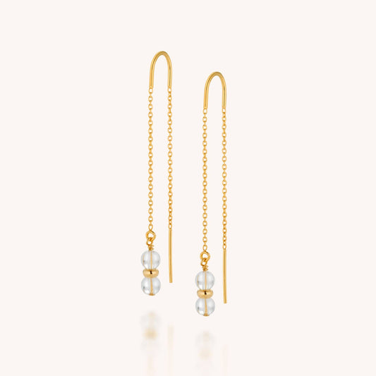 Nellou Fall Earrings – Sterling Silver Crystal Gemstone Drops
