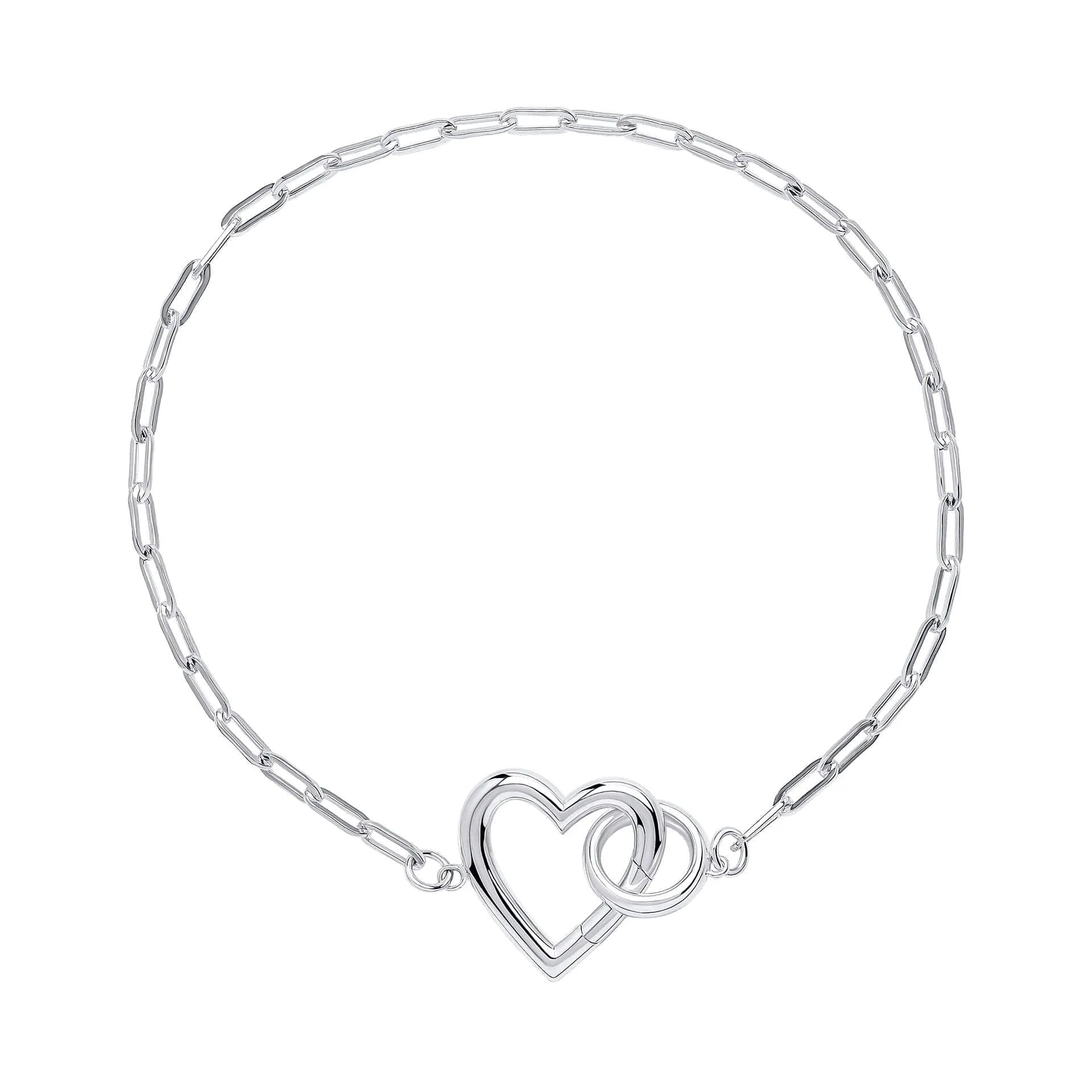 Beginnings Gecko Heart Connection Chain Sterling Silver Set - LumiUK