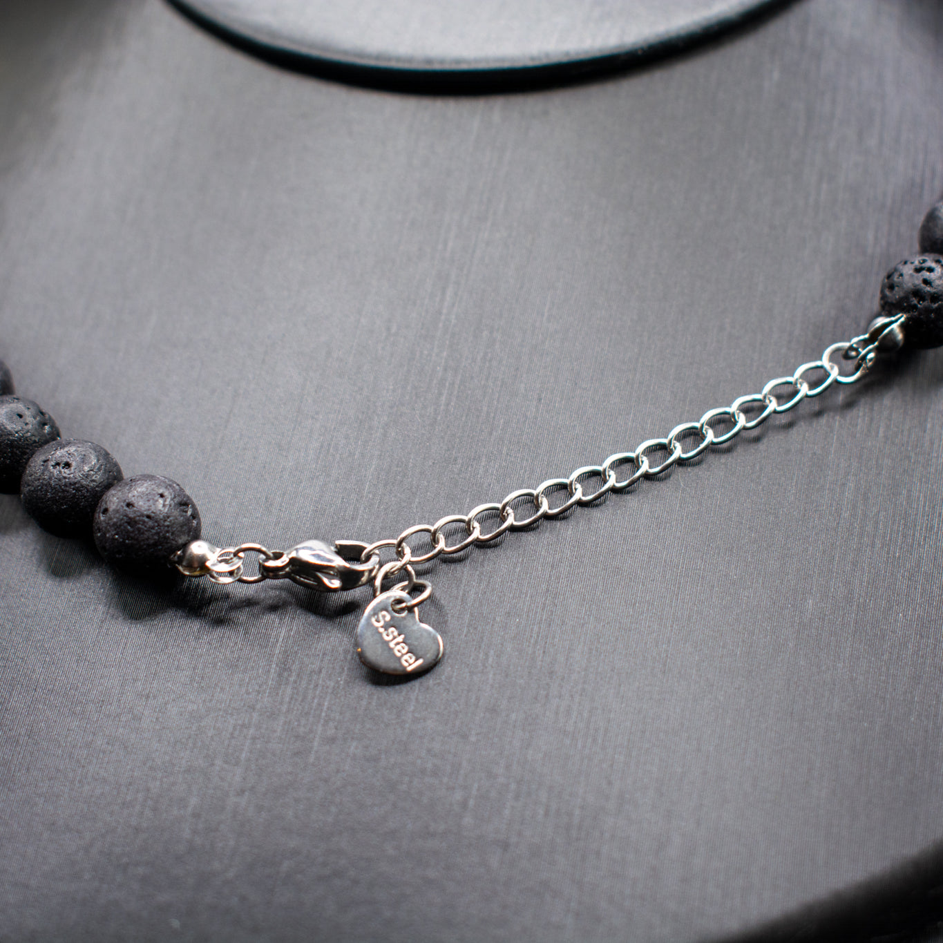 Natural Stone Beaded Necklace – Tiger Eye & Stainless Steel Unisex Design