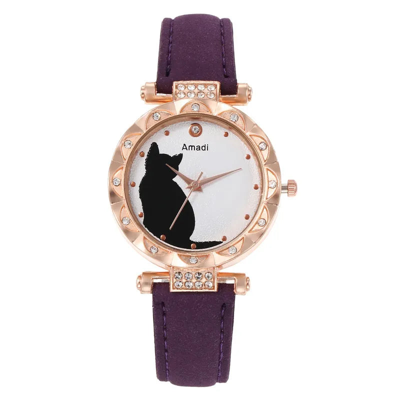 Casual Cat Buckle Quartz Women’s Watch